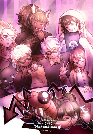 Behind Wonderland: TWST Actors Zine (main piece, page art)
