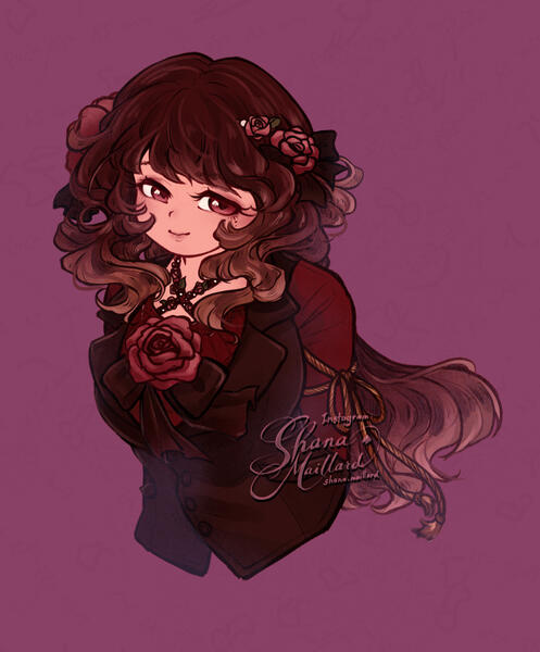 Rose-adorned Bartender {02-15-25}: Rev:1999 version of Valen (OC)